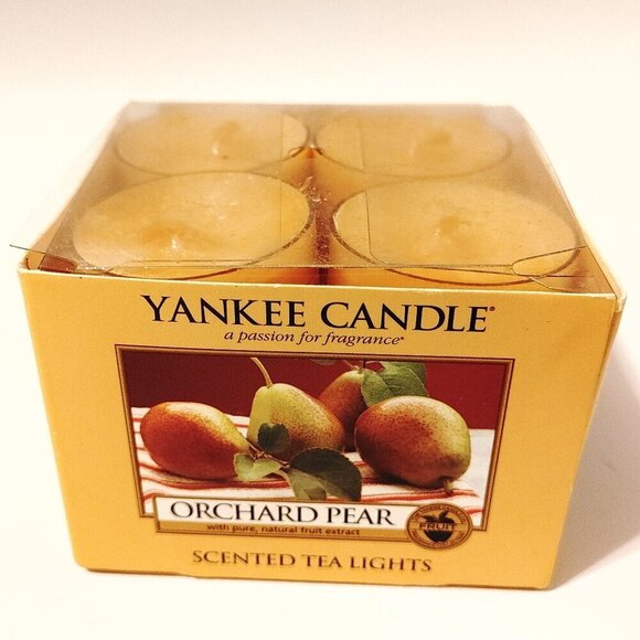 YANKEE CANDLE Orchard Pear Scented Tea Lights BOX of 12 BNIP - Picture 1 of 6